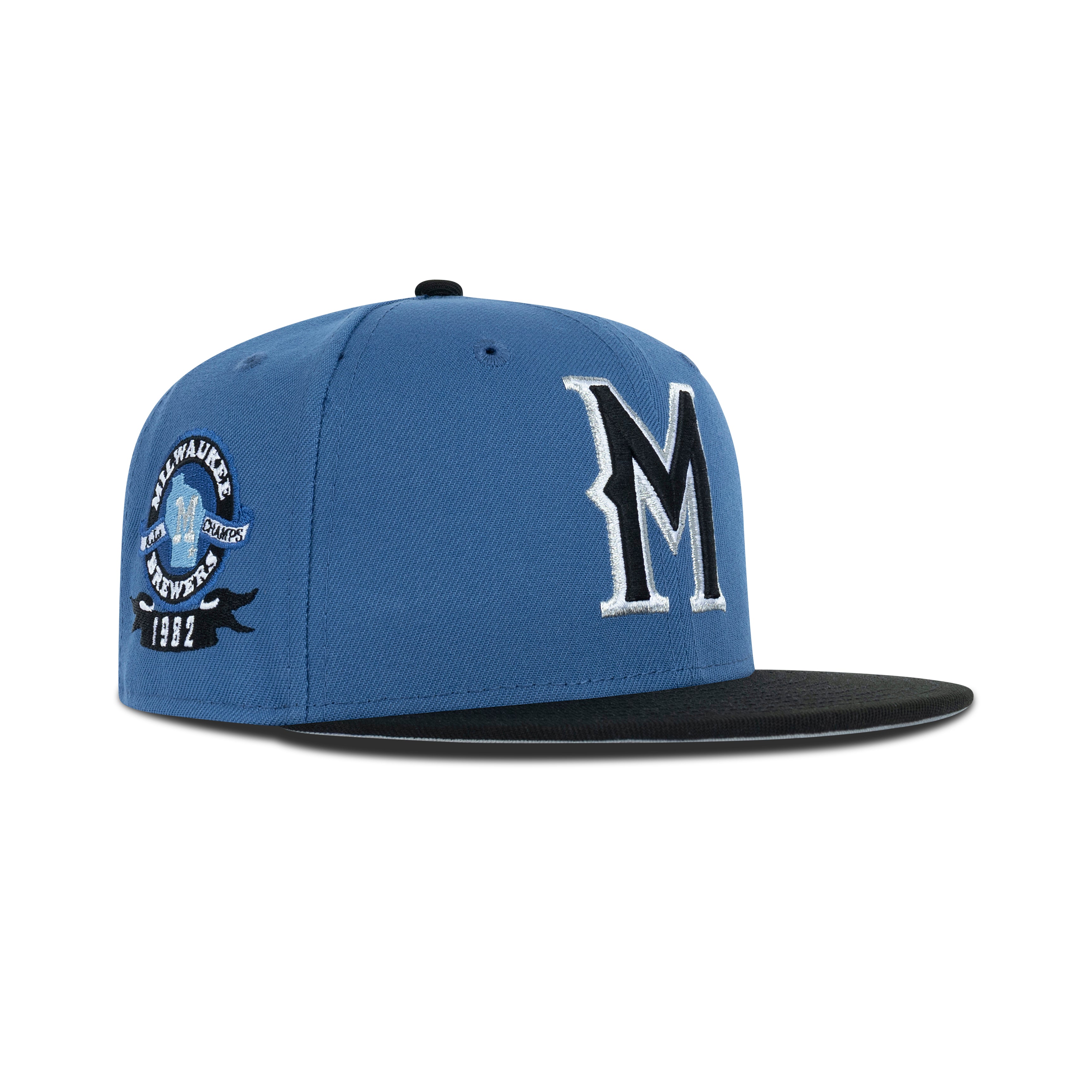 New Era Milwaukee Brewers Fitted Grey Bottom