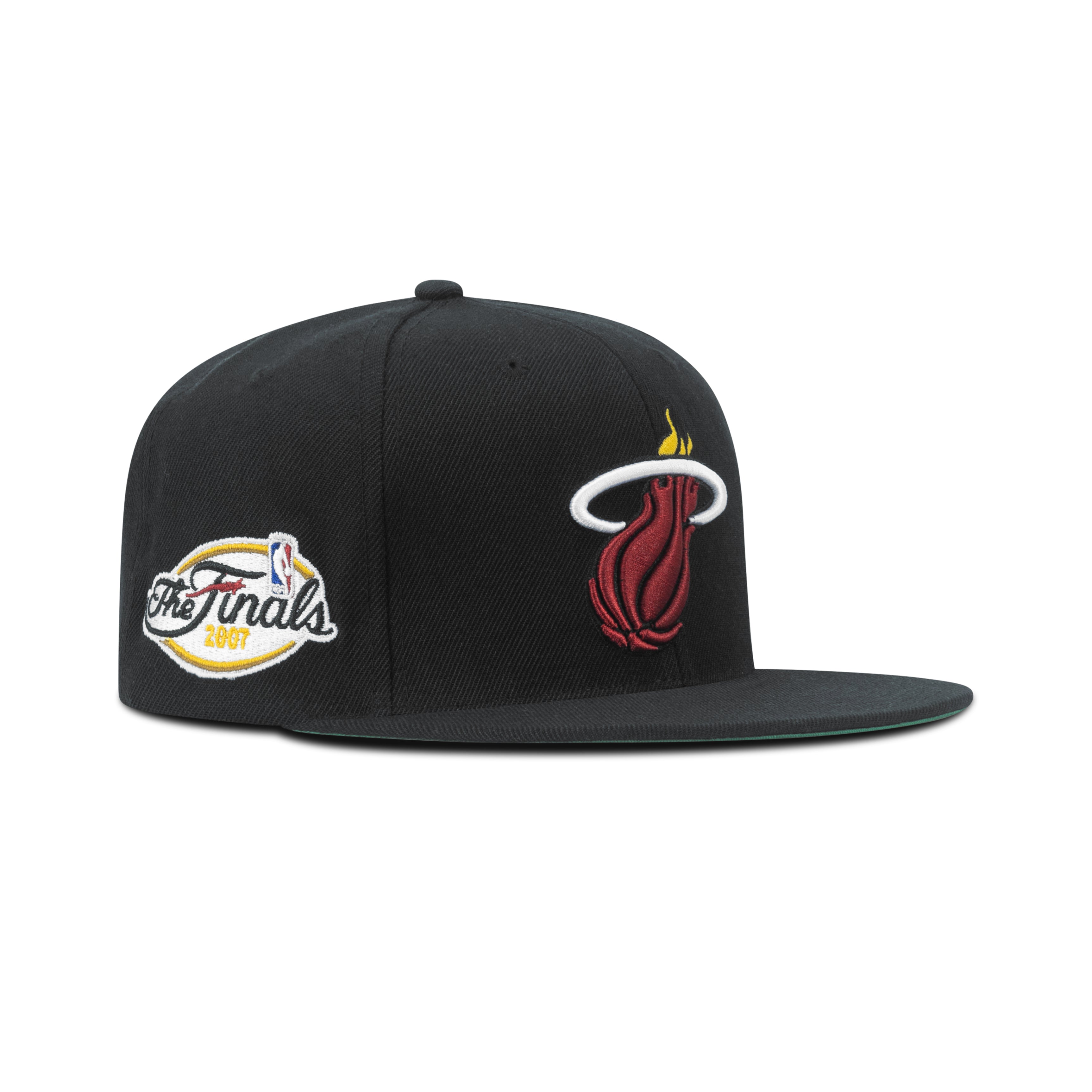 Mitchell & Ness Miami Heat Top Spot Snapback Green Bottom