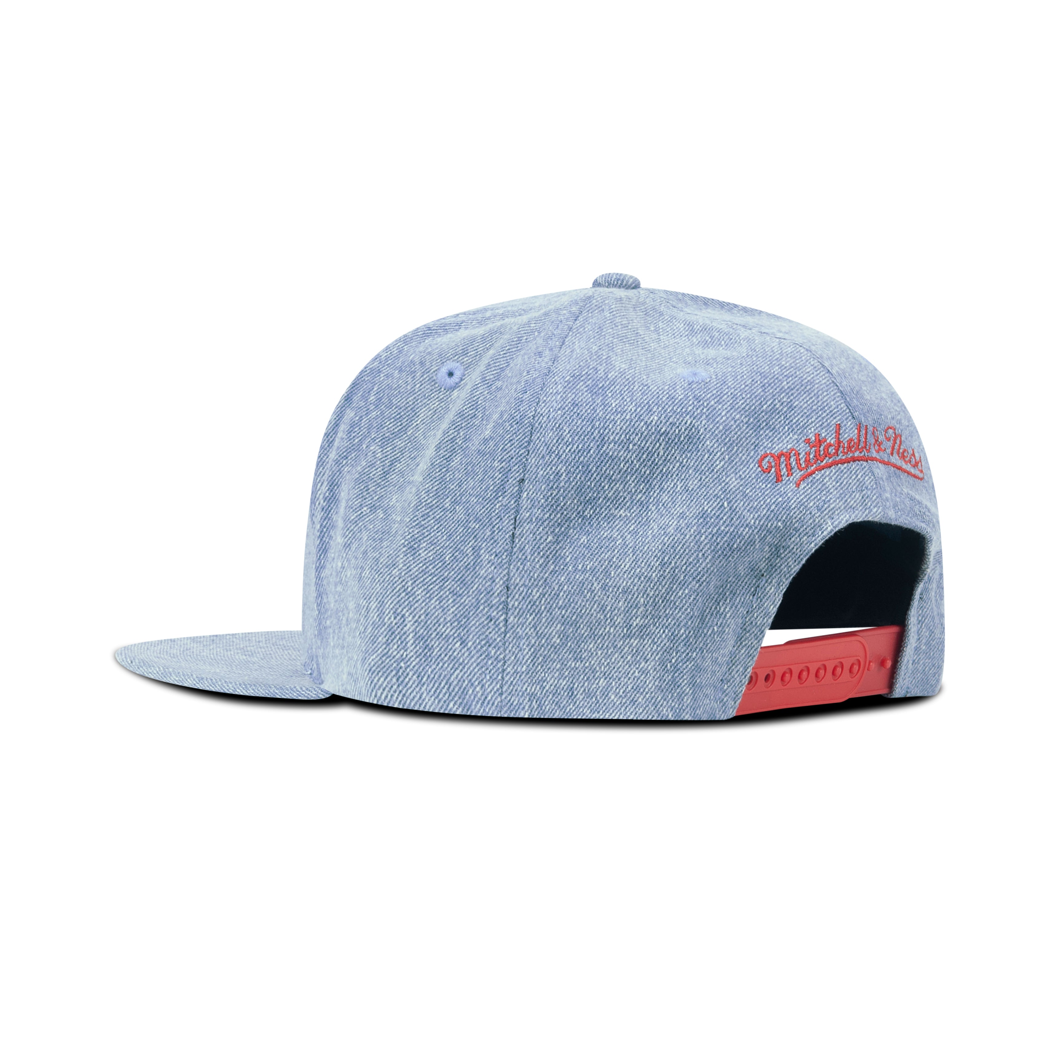 Mitchell & Ness Chicago Bulls Denim Snapback Red Bottom