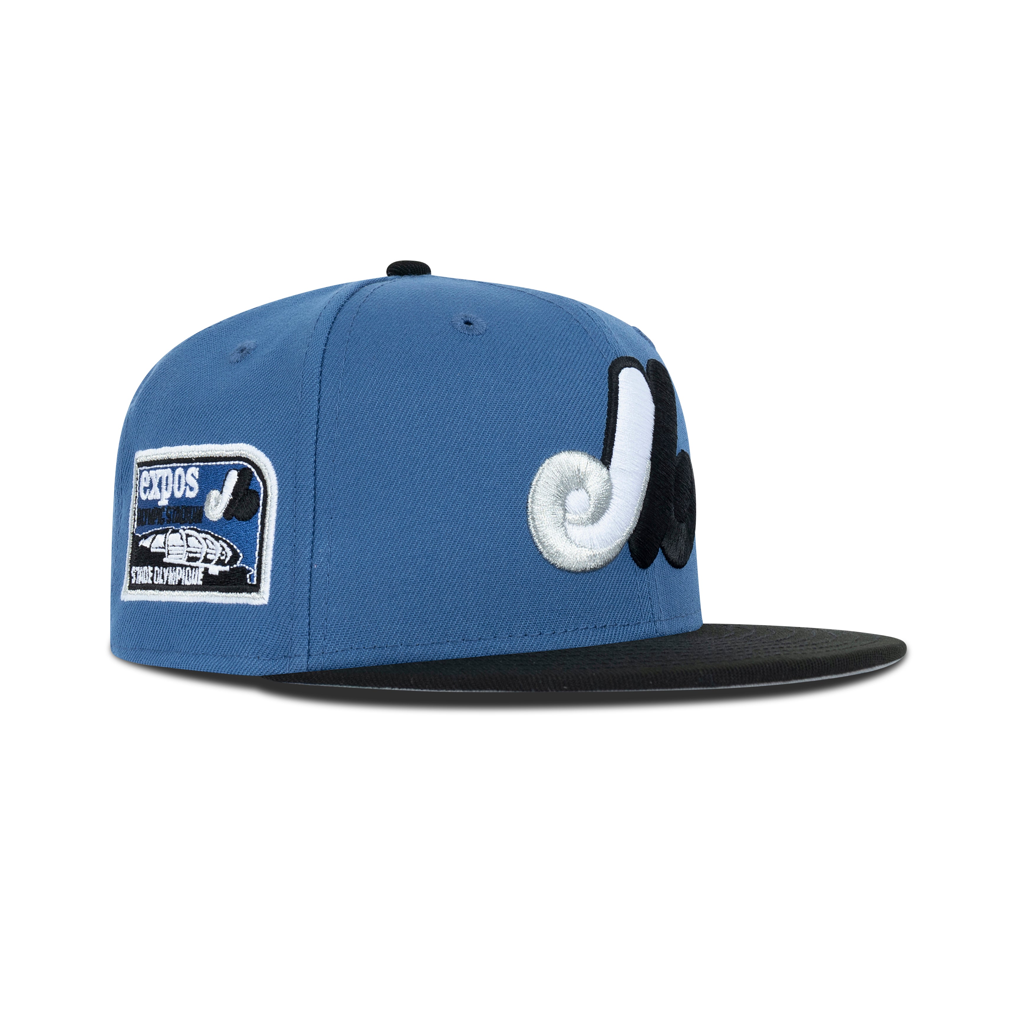 New Era Montreal Expos Fitted Grey Bottom ”Indigo Blue Black Silver