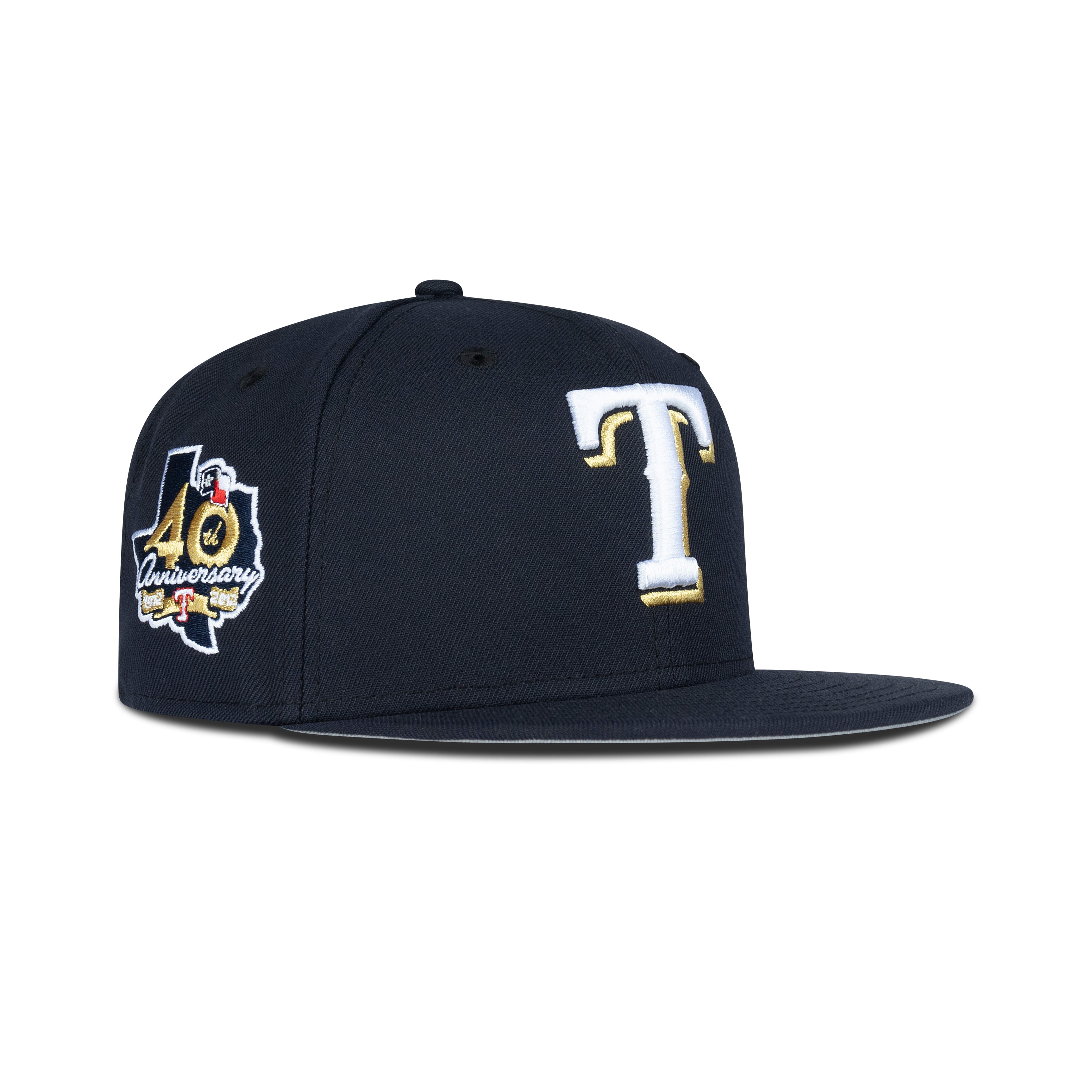 New Era Texas Rangers Fitted Grey Bottom