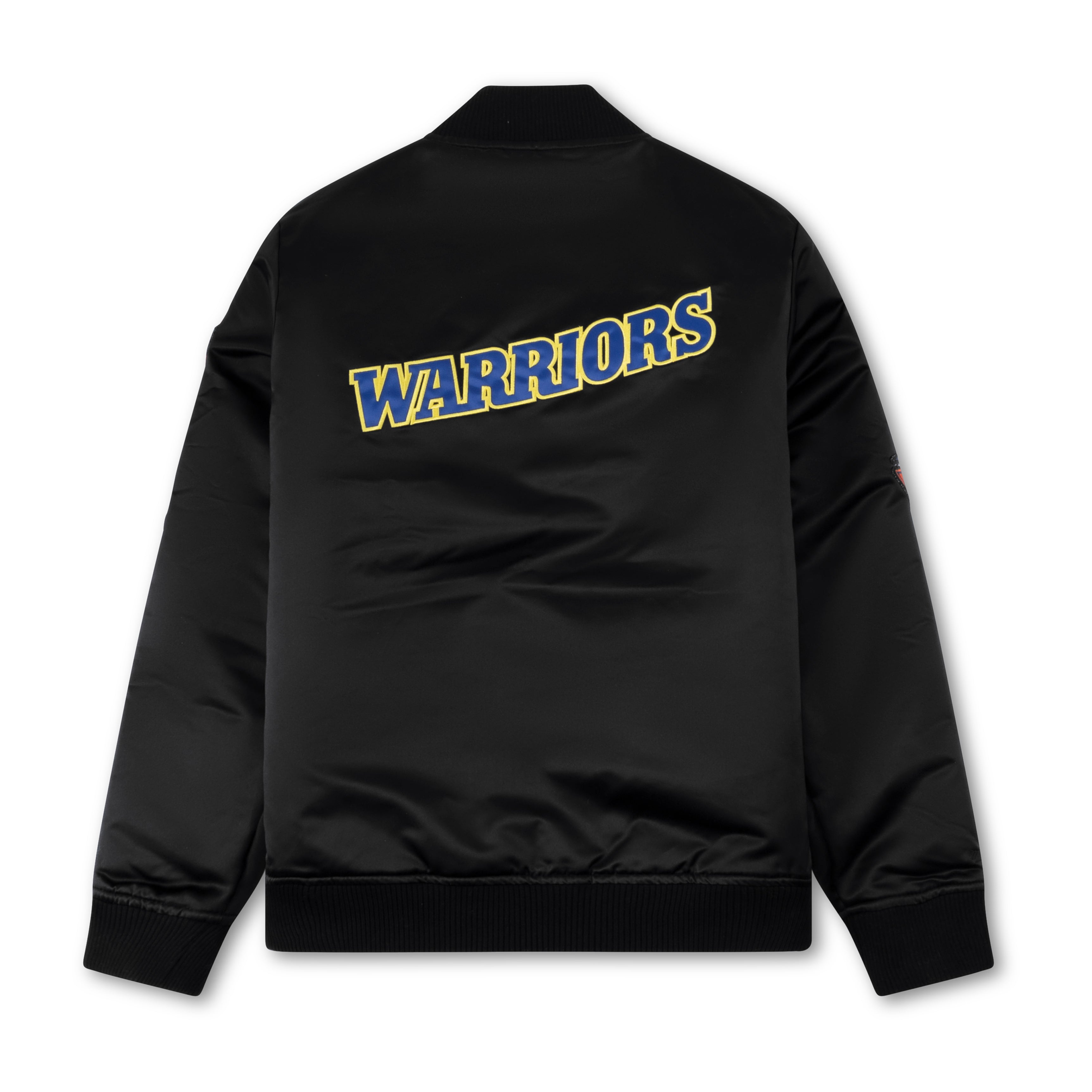 Mitchell & Ness NBA Golden State Warriors Satin Bomber Jacket