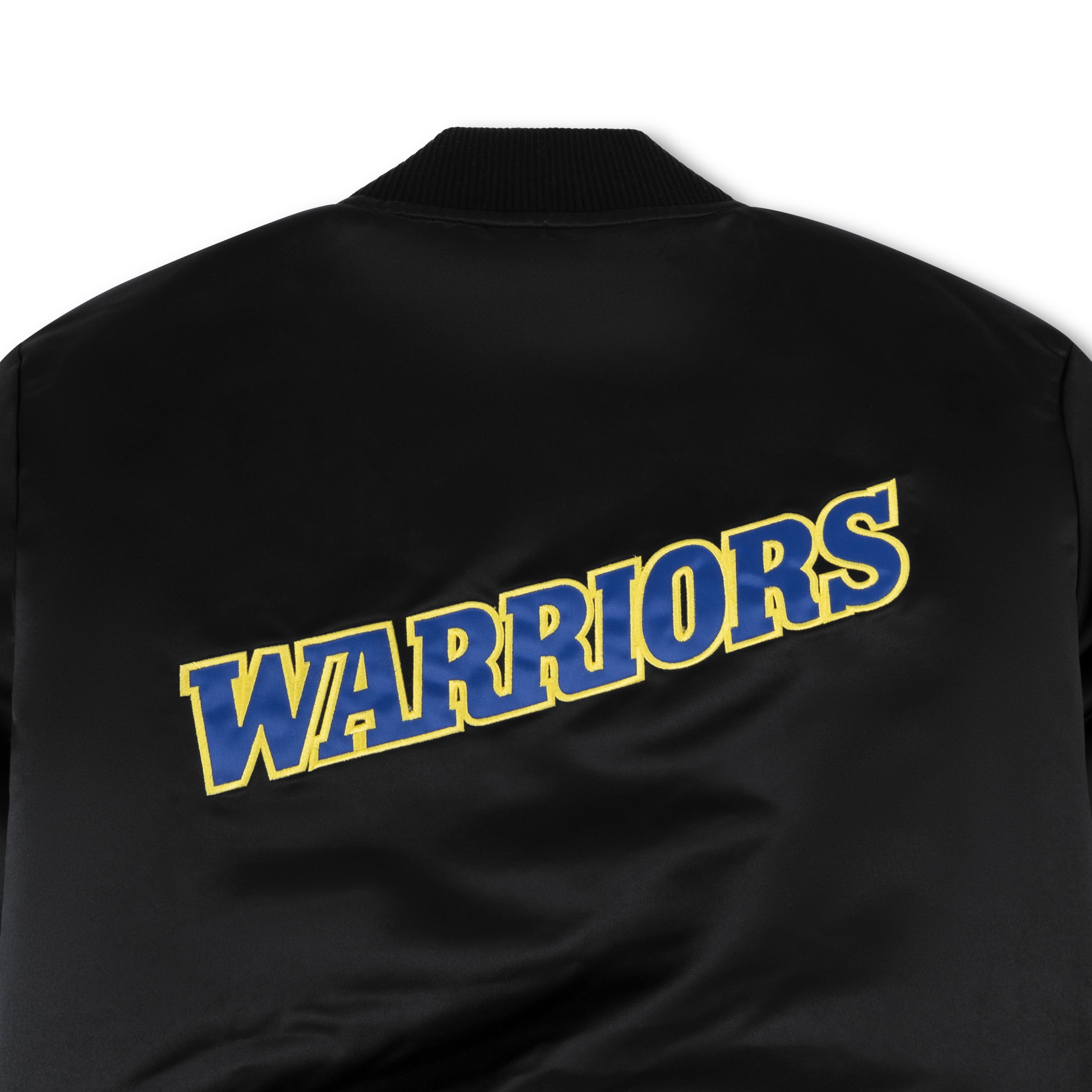 Mitchell & Ness NBA Golden State Warriors Satin Bomber Jacket