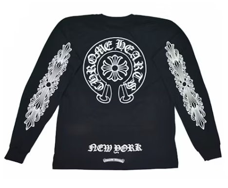 Chrome Hearts New York Horseshoe Pocket Long Sleeve Tee