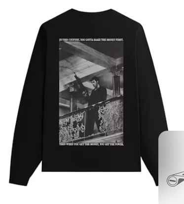 Kith x Scarface Tony Vintage Long Sleeve Pocket Tee