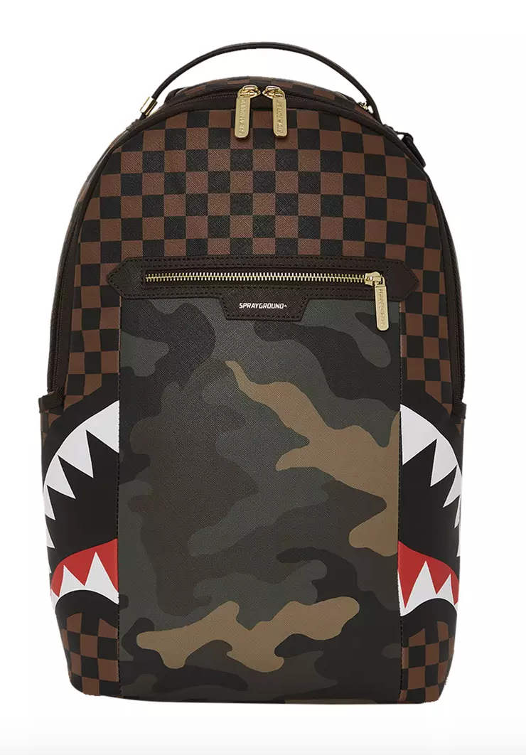 Sprayground Camo Backpack "Black Brown"