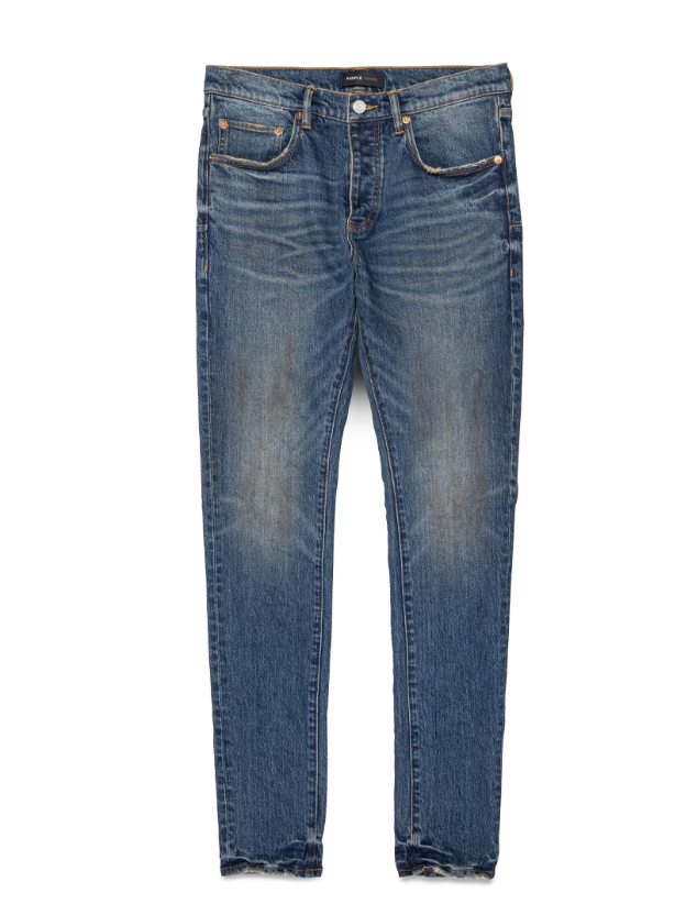 Purple Mens Mechanic Vintage Slim Fit Jeans "DK Indigo" $250.00