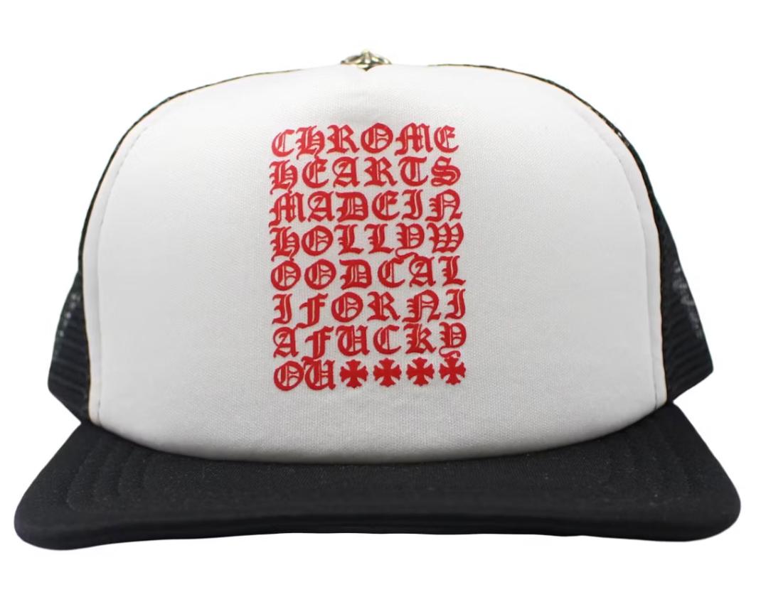 Chrome Hearts Eyechart Trucker Hat