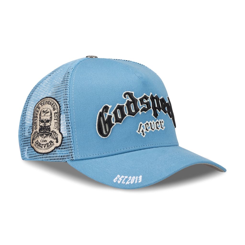 Godspeed Forever Trucker Snapback Hat Grey Bottom