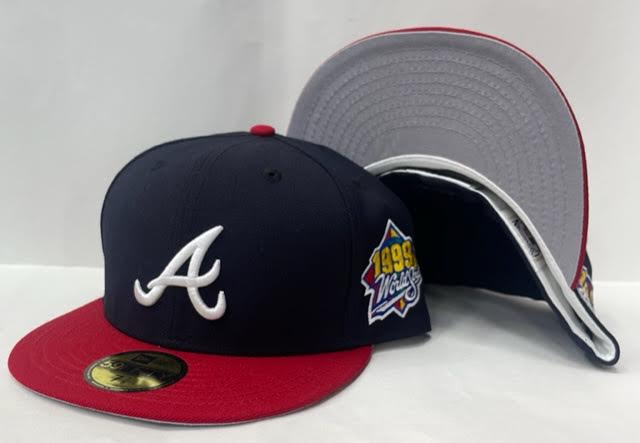 New Era Atlanta Braves Fitted Grey Bottom Navy Red (1999 World Serie –  FCS Sneakers