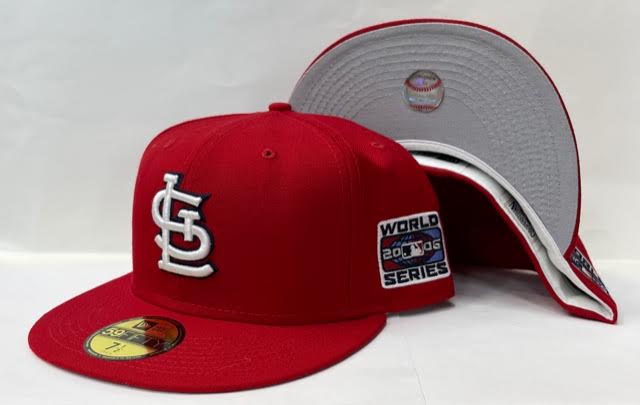 New Era St. Louis Cardinals Fitted Grey Bottom Red White (2006 World  Series Embroidery)