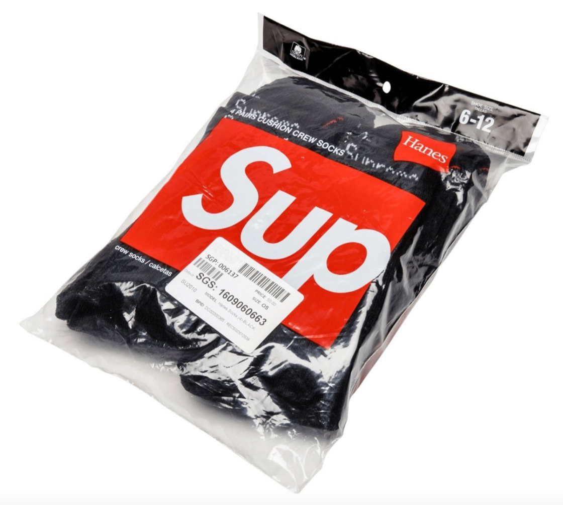 Supreme Hanes Crew Socks