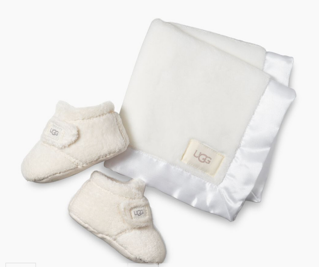 Uggs Bixbee Bootie And Lovey Blanket (Crib) "Vanilla"