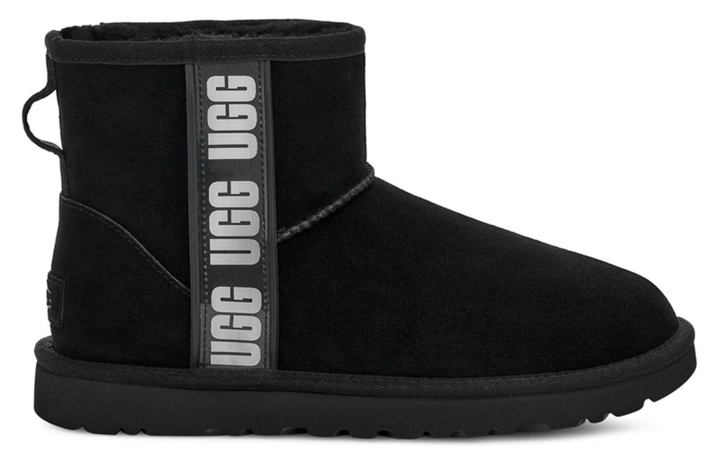 Uggs Womens Classic Mini Side Logo II "Black"