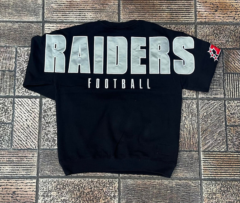 Mitchell & Ness NFL Oakland Raiders Team First Satin Fleece Crewneck 