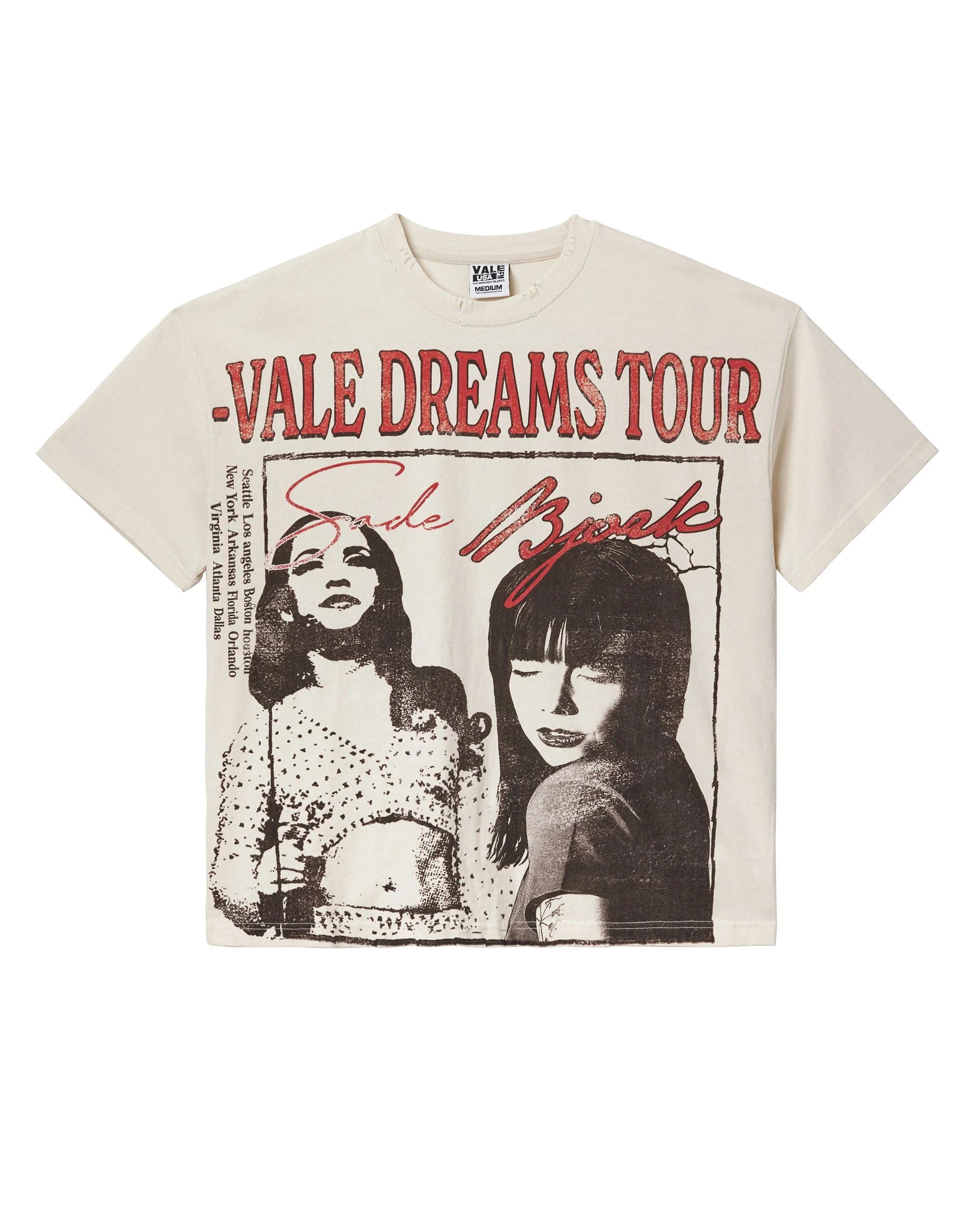 Vale Forever Dreams Tour Sade Bjork Tee 