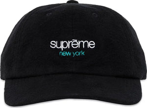 Supreme Washed Flannel 6 Panel Hat "Black"
