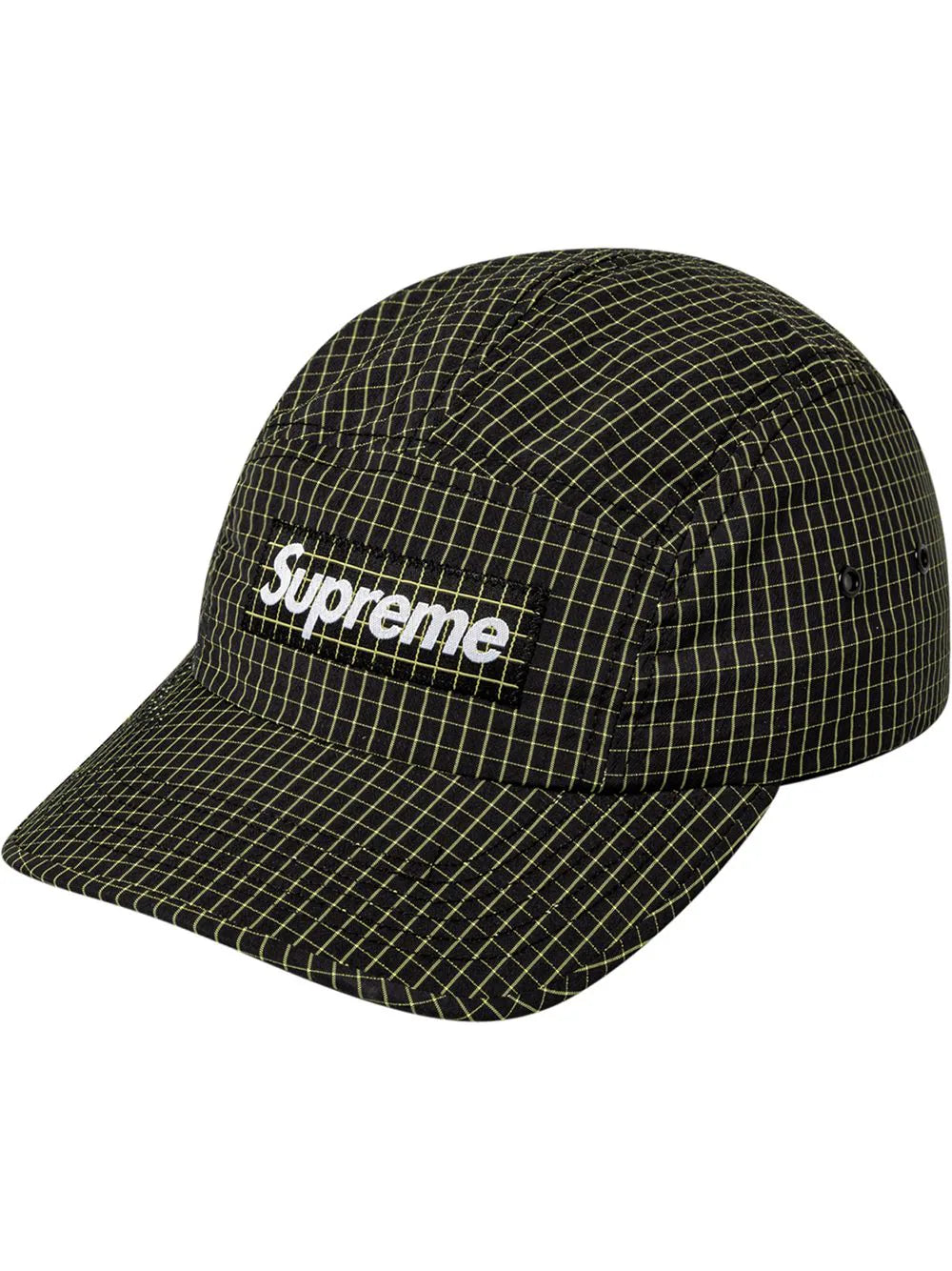 Supreme Two-tone Ripstop Camp Dad Hat "Neon Black"