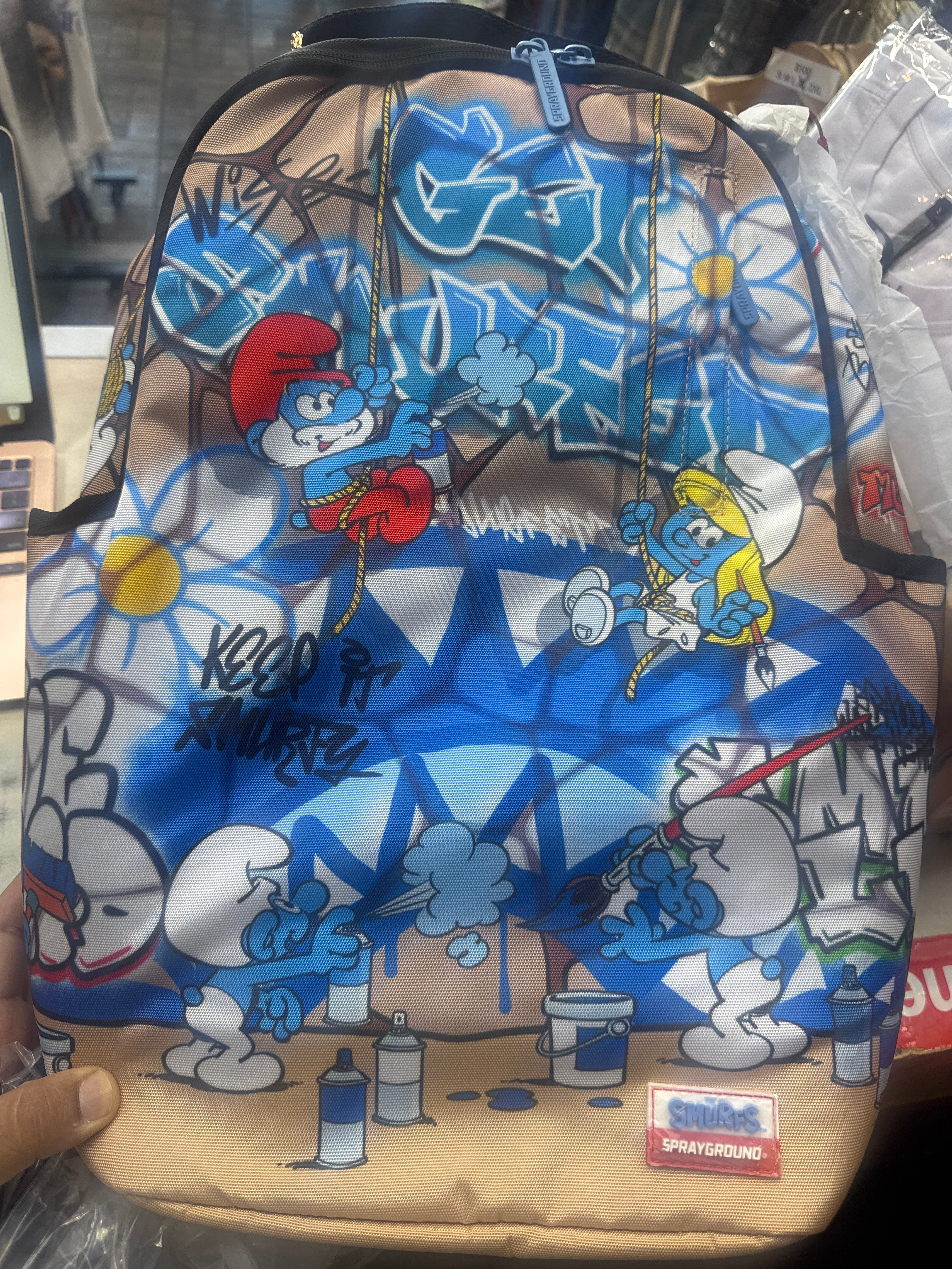 Sprayground Smurf Art Party Backpack