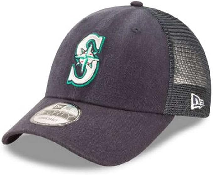 New Era Seattle Mariners 9Forty Trucker Snapback Navy Bottom 