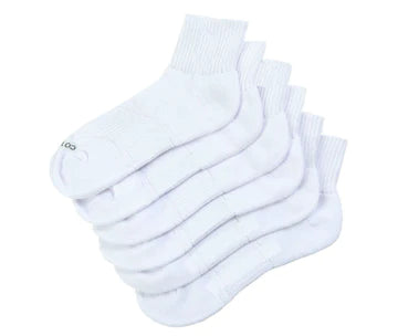 Rich Cotton Dri-Fit Quarter Socks "White"