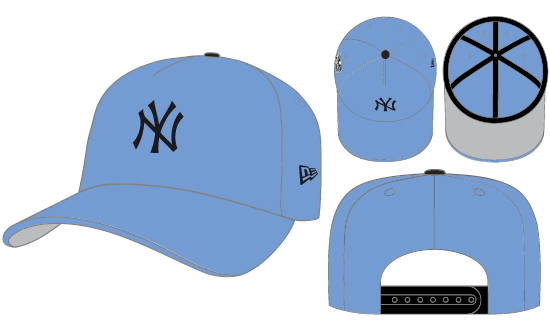 New Era New York Yankees A-Frame Grey Bottom 