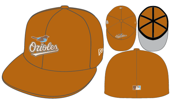 New Era Baltimore Orioles Fitted Grey Bottom 