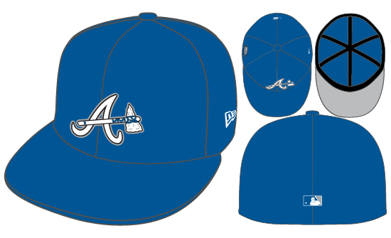 New Era Atlanta Braves Fitted Grey Bottom 