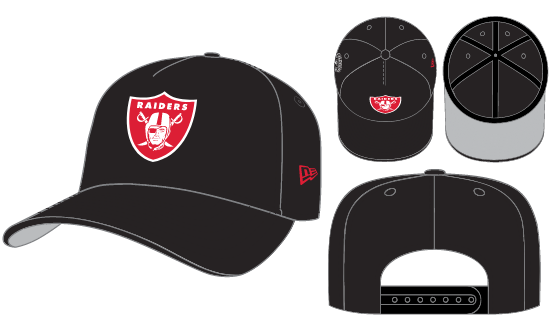 New Era Las Vegas Raiders A-Frame Gray Bottom 