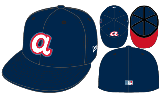 New Era Atlanta Braves Fitted Red Bottom 
