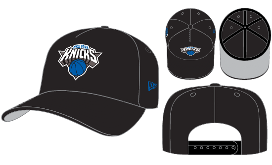 New Era New York Knicks A-Frame Snapback Grey Bottom 