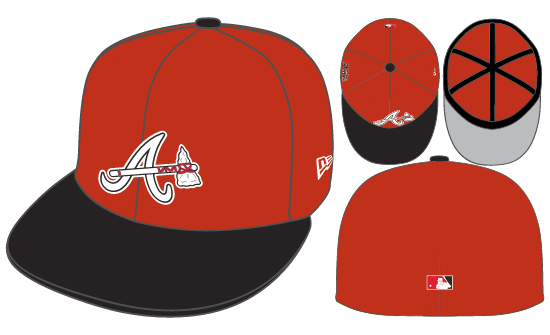 New Era Atlanta Braves Fitted Grey Bottom 