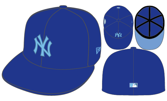 New Era New York Yankees Fitted Sky Bottom 