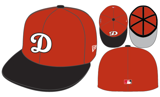 New Era Los Angeles Dodgers Fitted Grey Bottom 