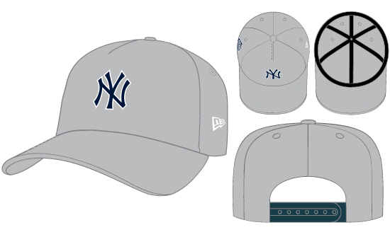 New Era New York Yankees A-Frame Gray Bottom 