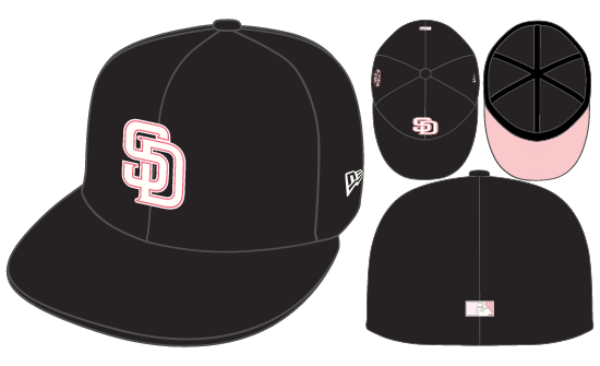 New Era San Diego Padres Fitted Pink Bottom 