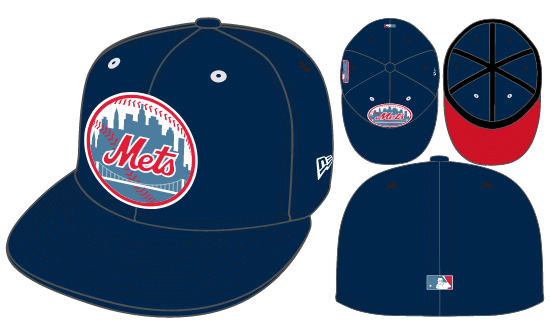 New Era New York Mets Fitted Red Bottom 