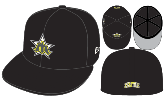 New Era Seattle Mariners Fitted Grey Bottom 