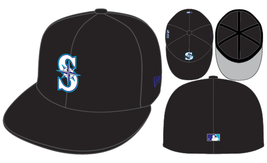 New Era Seattle Mariners Fitted Grey Bottom 
