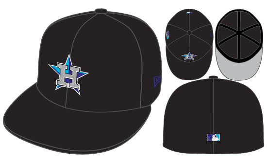 New Era Houston Astros Fitted Grey Bottom 