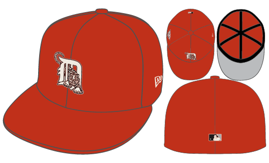 New Era Detroit Tigers Fitted Grey Bottom 