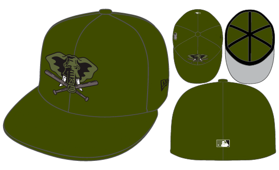 New Era Oakland Athletics Fitted Gray Bottom 