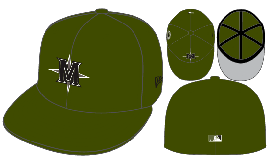 New Era Seattle Mariners Fitted Gray Bottom 