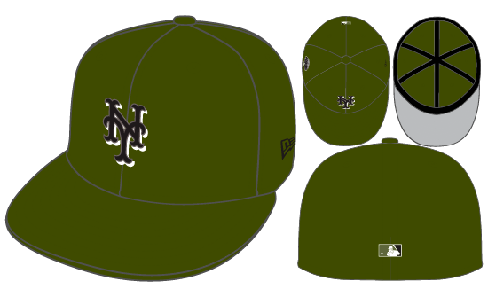 New Era New York Mets Fitted Gray Bottom 