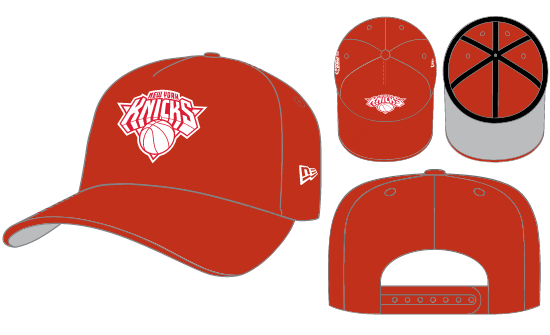 New Era New York Knicks A-Frame Snapback Grey Bottom 