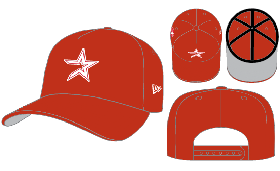 New Era Houston Astros A-Frame Snapback Grey Bottom 