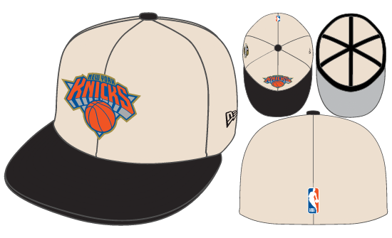 New Era New York Knicks Fitted Gray Bottom 