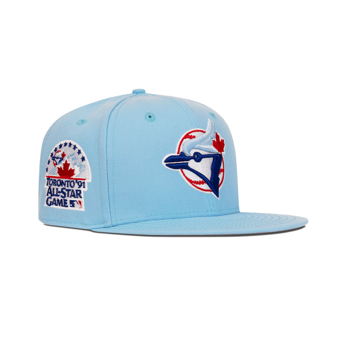 New Era Toronto Blue Jays Fitted Grey Bottom "Sky Royal Red" (1991 Toronto All Star Game Embroidery)