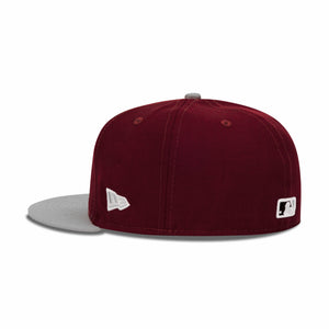 New Era Toronto Blue Jays Fitted Grey Bottom "Cardinal Red Grey" (1992 World Series Embroidery)
