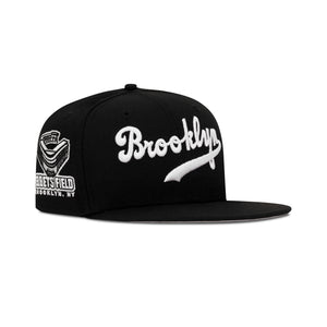New Era Brooklyn Dodgers Fitted Grey Bottom "Black White" (Ebbets Field Embroidery)